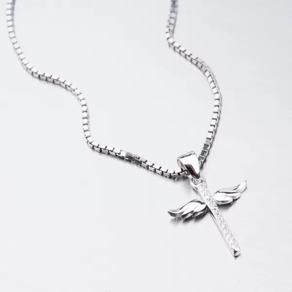 Přívěsek stříbro 925 křížek se zirkony HST-13229