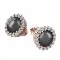 Náušnice s černou perlou a brilianty 10930-CV-DIA-FW-Black