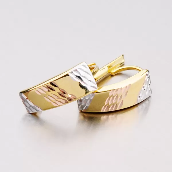 Dámské náušnice zlato mix 585 visací 42-31726