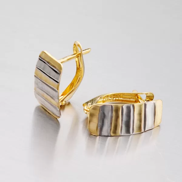 Dámské náušnice zlato mix 585 visací 42-31280