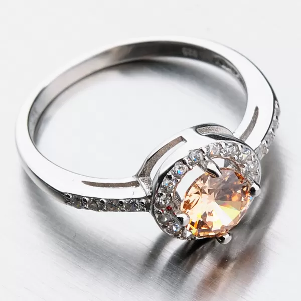 Stříbrný prsten se zirkony GST-11280