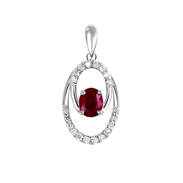 Luxusní přívěsek s rubínem a diamanty GKW38614RUB