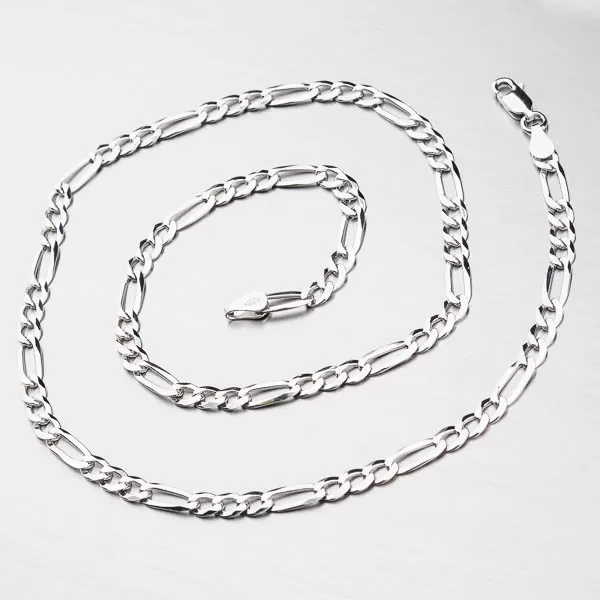 Pánský řetízek stříbro 925 figaro 3+1 CHRS-073-120-FLAT