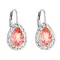 Stříbrné náušnice visací s krystaly Swarovski oranžová slza 31242.3