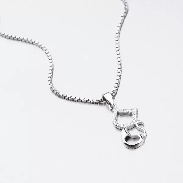 Stříbrný přívěsek kočka HST-13210