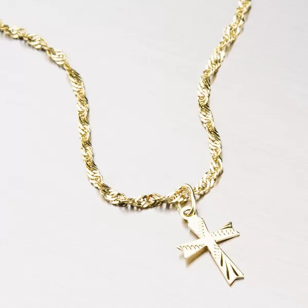 Přívěsek zlato 585 křížek 43-2092