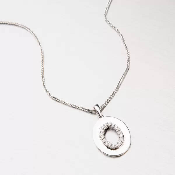 Zlatý přívěsek se zirkony 43-21672