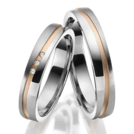 Snubní prsteny titan přírodní diamant 0.018 ct brilianty SP-TI-045
