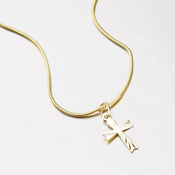 Přívěsek zlato 585 křížek 43-2092