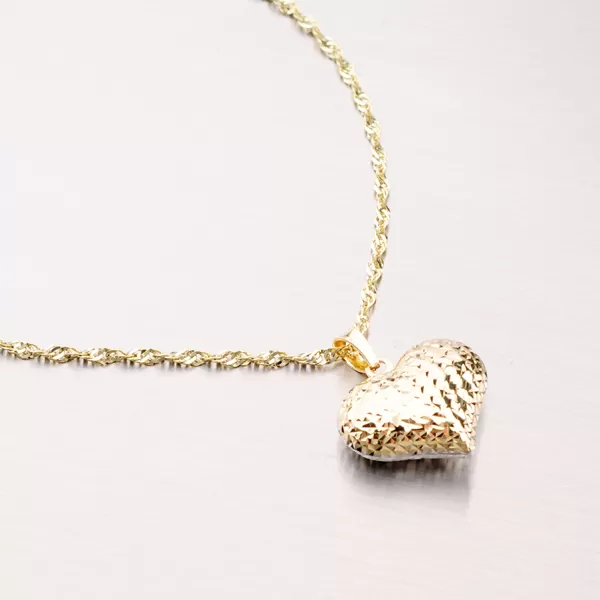 Dámský přívěsek žluté zlato 585 srdce 43-21829