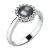 Dámský prsten bílé zlato 585/1000 přírodní diamant 0.080 ct černá perla 10928-B-FW-Black