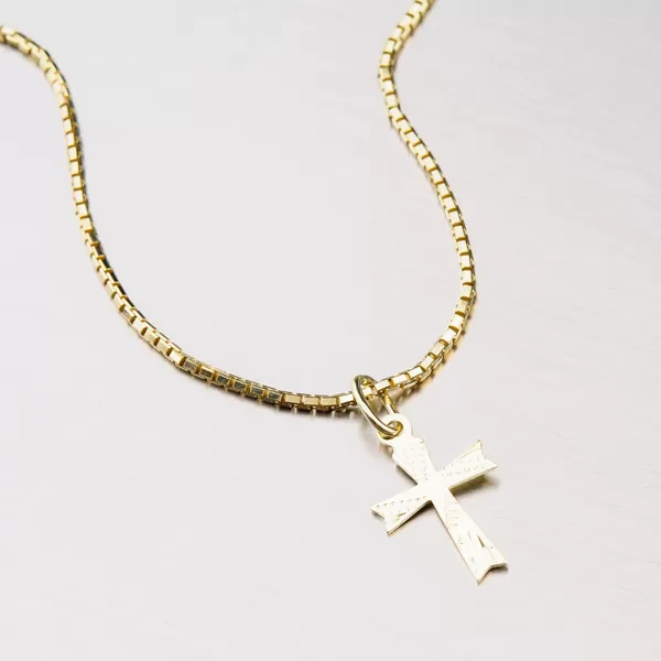 Přívěsek zlato 585 křížek 43-2092