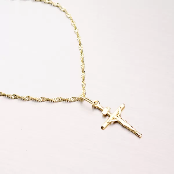 Přívěsek žluté zlato 585 kříž 43-21882