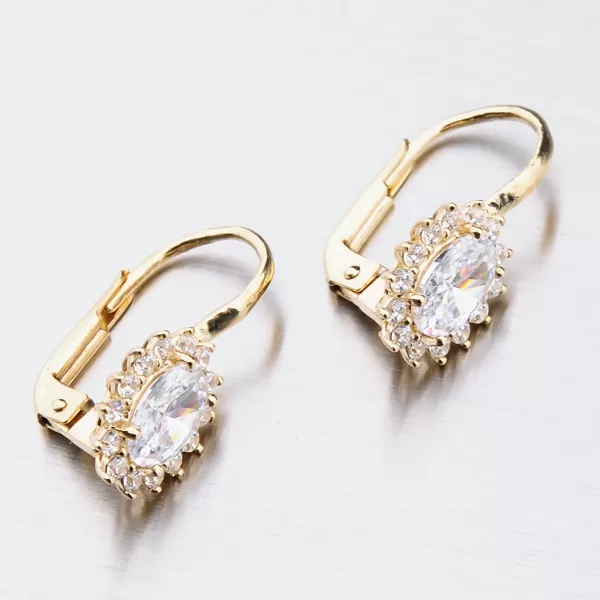 Dámské náušnice zářivé se zirkony 12-524