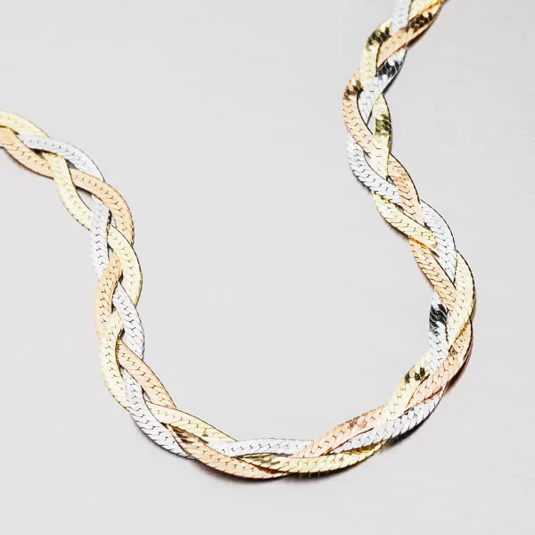 Pletený náramek - stříbro 925 CHRS-02-040-3B3CRH