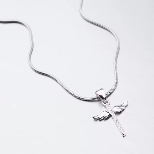 Přívěsek stříbro 925 křížek se zirkony HST-13229