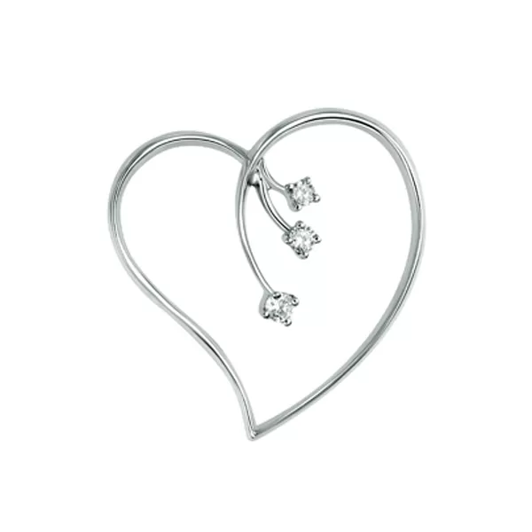 Zlaté srdce s diamanty GKW37238