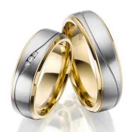 Snubní prsteny titan přírodní diamant 0.029 ct brilianty SP-TI-050