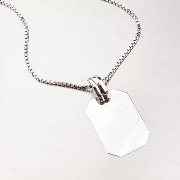 Přívěsek bílé zlato 585 destička 43-2963