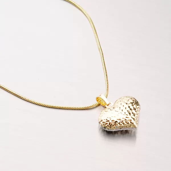 Dámský přívěsek žluté zlato 585 srdce 43-21829