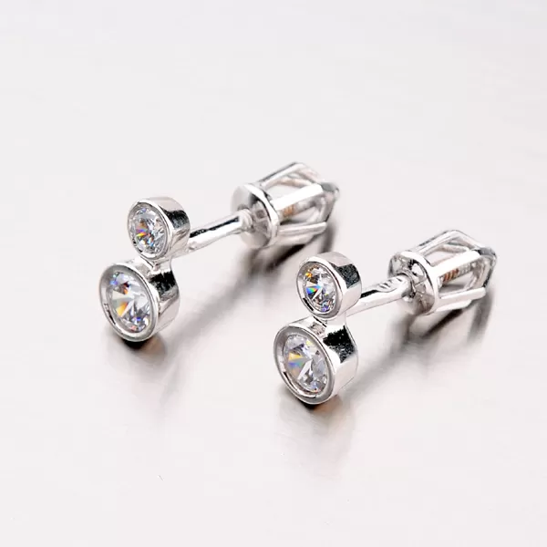 Dámské náušnice bílé zlato 585 zirkon 42-31646