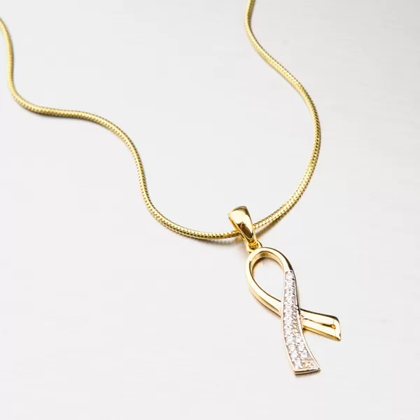 Zlatý přívěsek se zirkony 43-21452