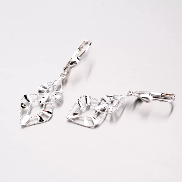 Dámské náušnice bílé zlato 585 visací 42-31182