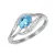 Dámský prsten žluté zlato 585/1000 přírodní diamant 0.48 ct s topaz GKW37898TPZ