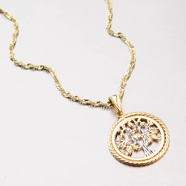 Dámský přívěsek žluté zlato 585 - strom života 43-21825