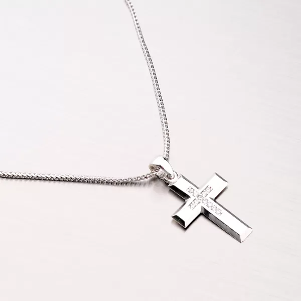 Zlatý kříž se zirkony 43-21749