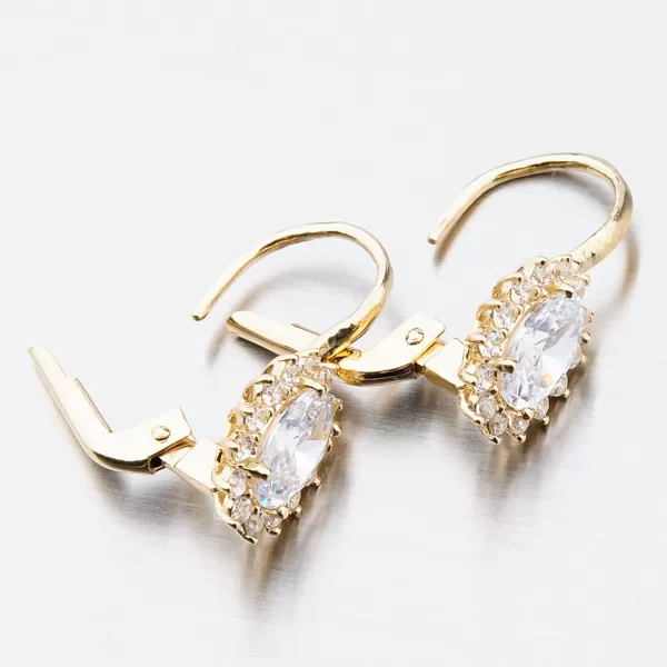 Dámské náušnice zářivé se zirkony 12-524