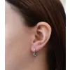 Stříbrné náušnice visací s krystaly Swarovski černé kulaté 31230.3