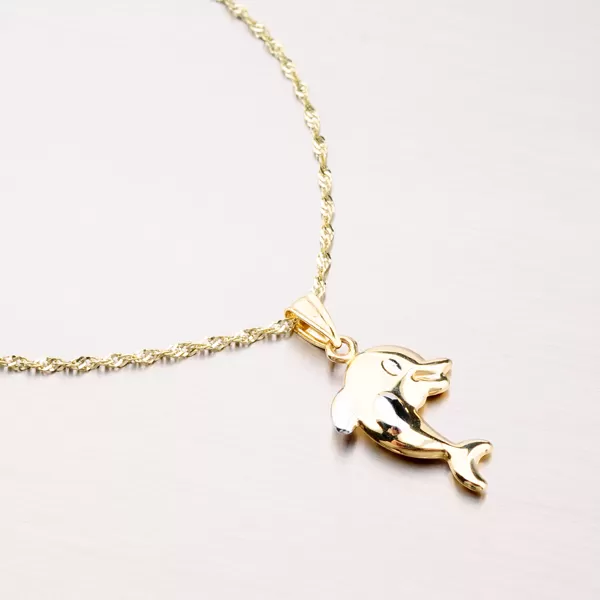 Zlatý přívěsek - delfín 43-21387