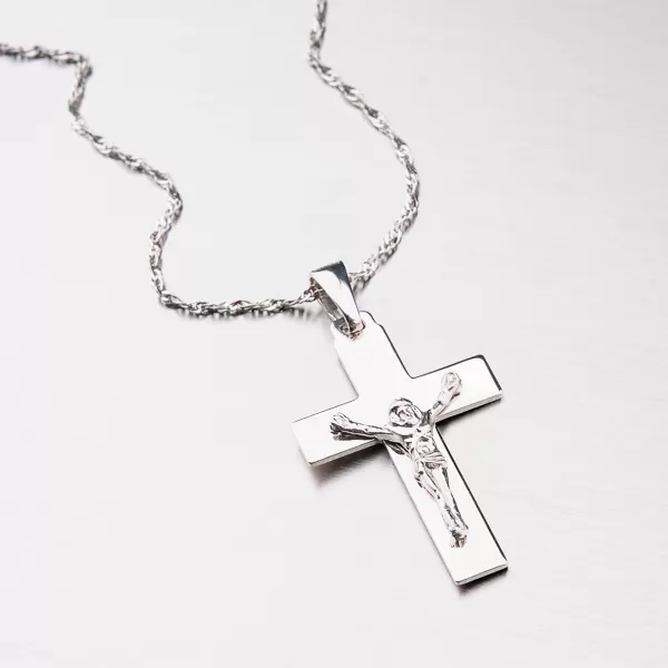 Stříbrný kříž s Ježíšem P1901676-1132-SLX
