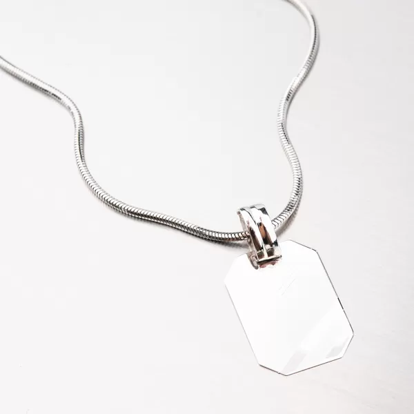 Přívěsek bílé zlato 585 destička 43-2963