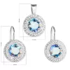 Sada šperků s krystaly Swarovski náušnice a přívěsek modré kulaté 39107.3 light sapphire shimmer