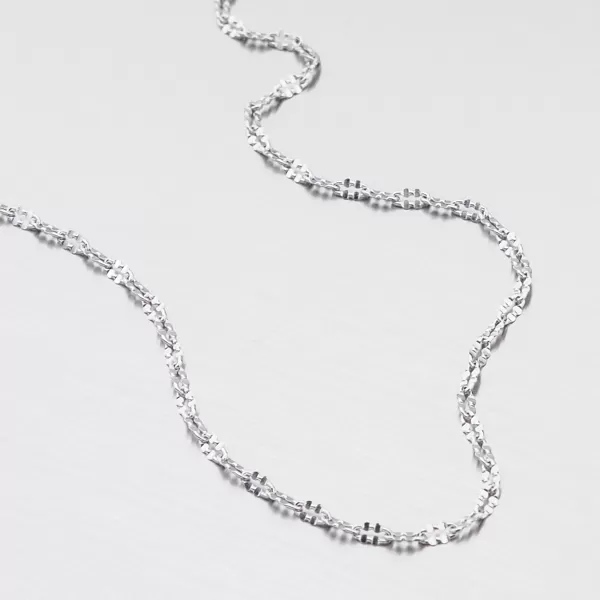 Stříbrný řetízek s lesklými facetami CHRS-DAISY-030