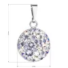 Stříbrný přívěsek s krystaly Swarovski fialový kulatý 34225.3 violet