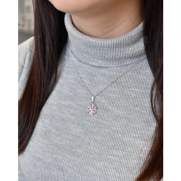Stříbrný přívěsek s krystaly Swarovski mix fialové kulatý 34225.3