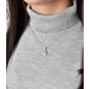 Stříbrný přívěsek s krystalem Swarovski bílý čtverec 34224.1