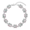 Stříbrný náramek se Swarovski krystaly mix barev 33047.3 sakura