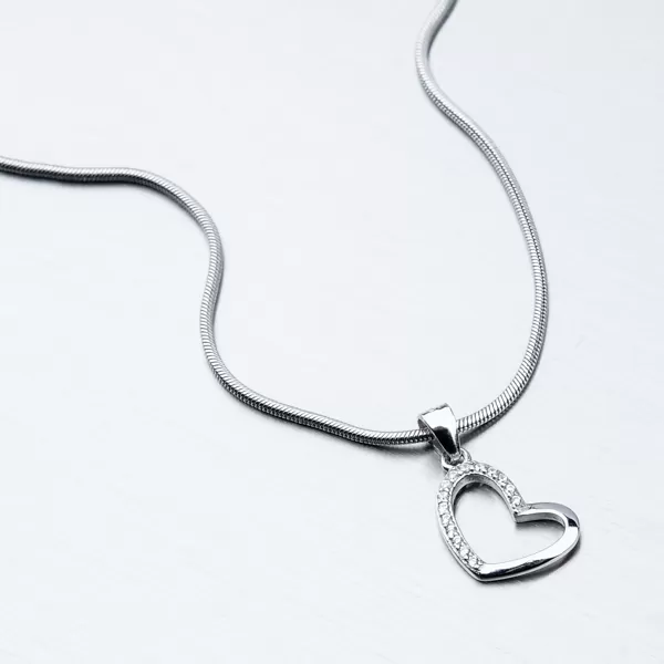 Dámský přívěsek stříbro 925 zirkon srdce HST-13203