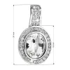 Stříbrný přívěsek s krystaly Swarovski bílý kulatý 34197.1