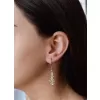 Stříbrné náušnice visací s krystaly Swarovski AB efekt hrozen 31245.2
