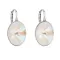 Stříbrné náušnice visací s krystaly Swarovski bílý ovál 31275.4 light grey delite