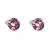 Stříbrné náušnice pecka s krystaly Swarovski fialové kulaté 31336.3 amethyst