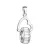 Stříbrný přívěsek s krystaly Swarovski bílé srdce 34240.1