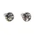 Stříbrné náušnice pecka s krystaly Swarovski mix barev kulaté 31336.4 colorado