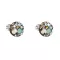 Stříbrné náušnice pecka s krystaly Swarovski mix barev kulaté 31336.4 chameleon