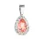 Stříbrný přívěsek s krystaly Swarovski oranžová slza 34252.3